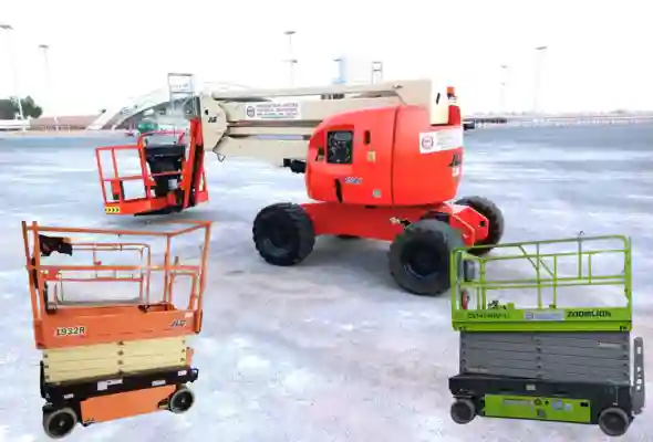 Manlift rental service by Mountain Roses General Transport Abu Dhabi